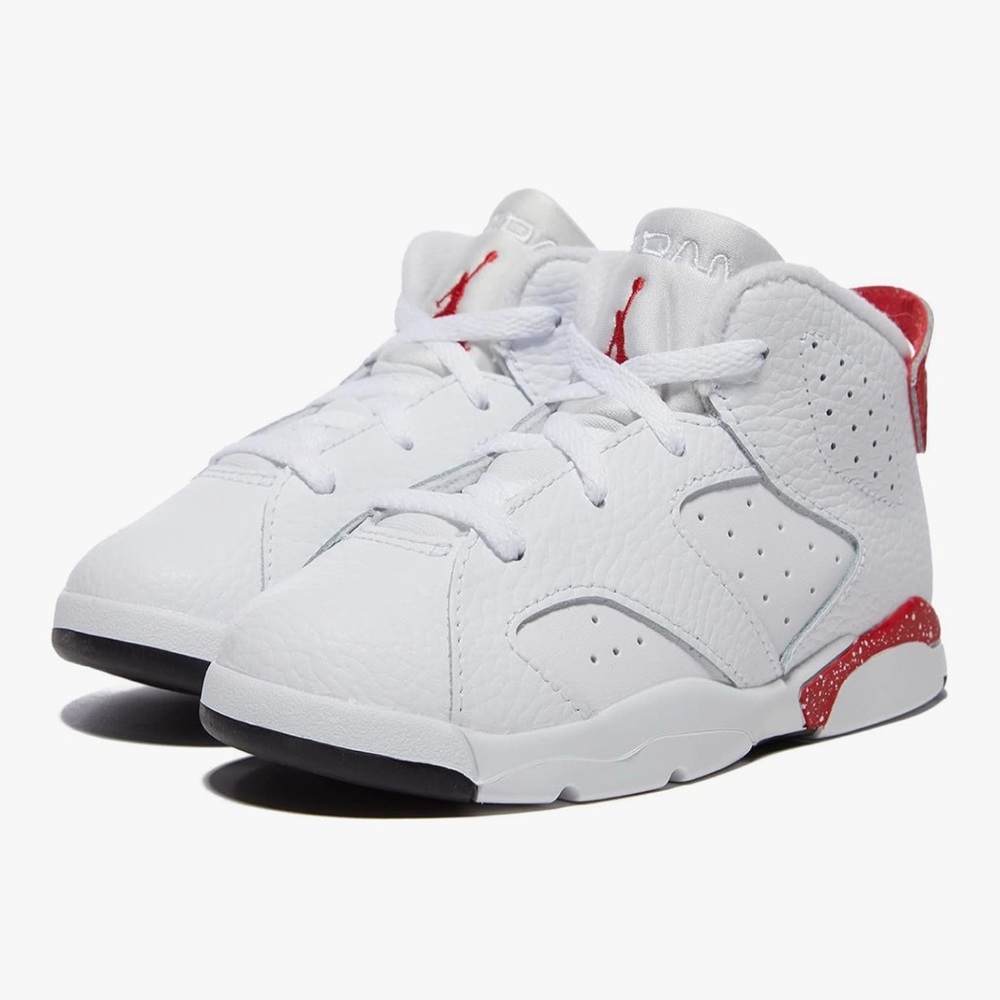 JORDAN 6 RETRO (TD) "RED OREO" WHITE / RED-BLACK DV3606 162 TODDLER Us  Size 5c